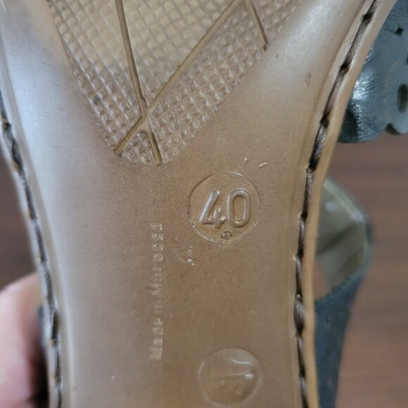 Rieker Antistress Mirjam 53 Women Black Leather Floral Chunky Heels Shoes 40 8.5 - Picture 8 of 9